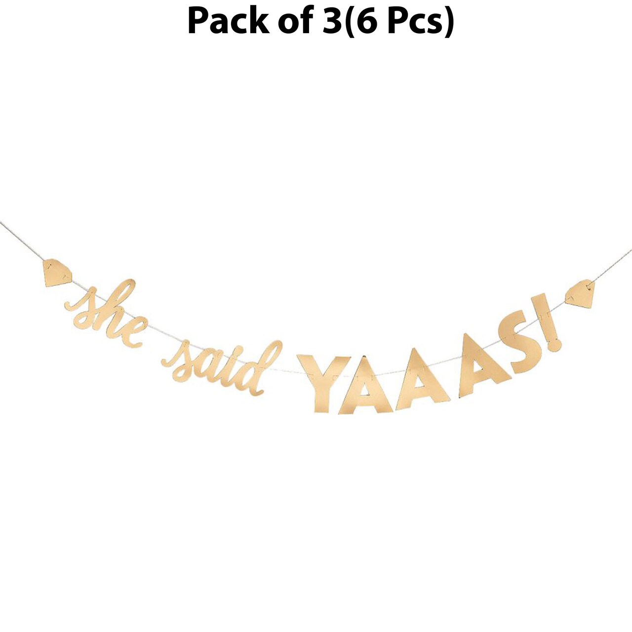 Garland Gold Color (SHE SADE WAAAS!) - 7 feet long | Golden Elegance Garland Gold Treasures | RAHEEV®